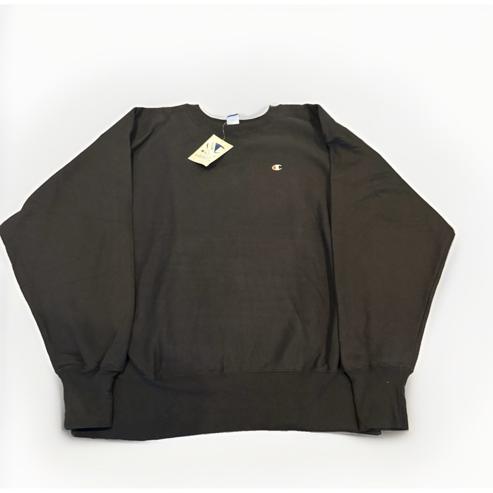 NWT Champion Reverse Weave Sweatshirt Mens XXL Black S1050N-003 Vintage Heavy - Picture 1 of 8